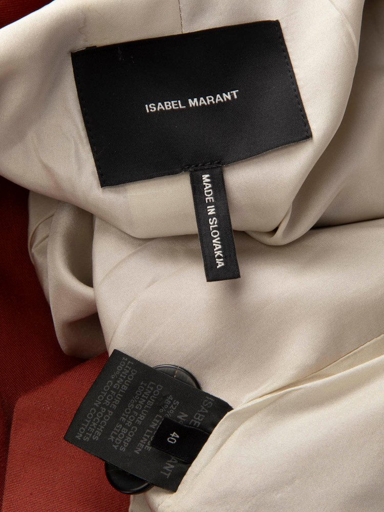 Isabel Marant Brick Red Single Breasted Blazer