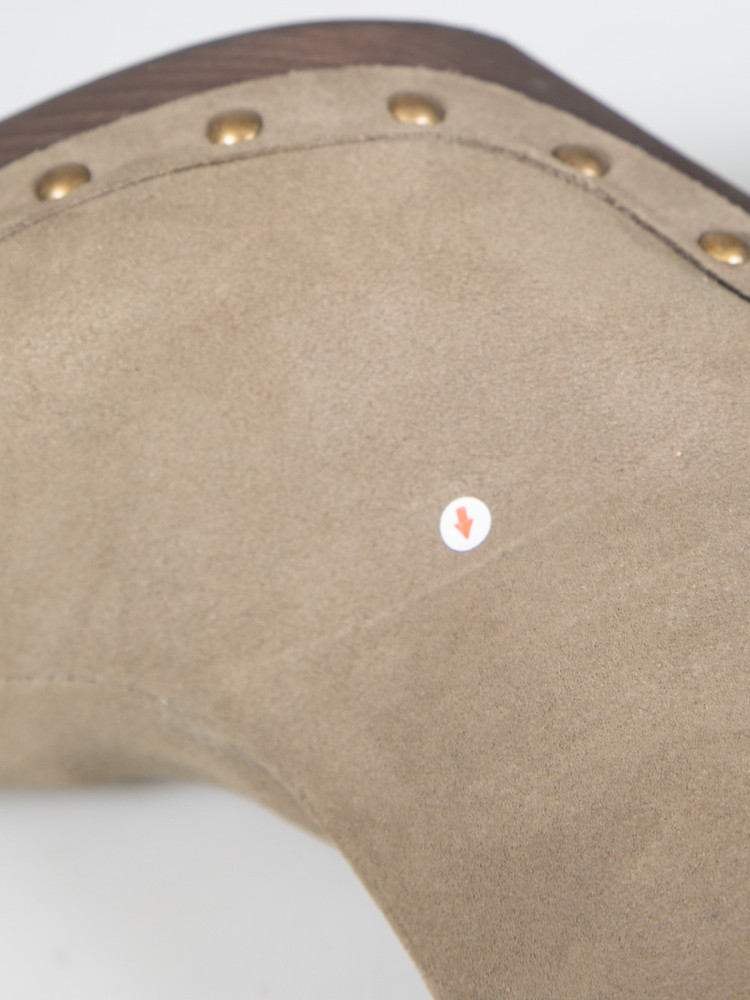 Stella McCartney Grey Vegan Suede Studded Boots