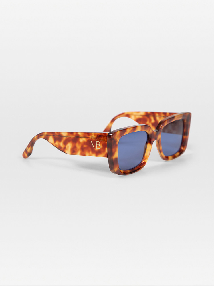 Victoria Beckham Blonde Havana Rectangle Sunglasses