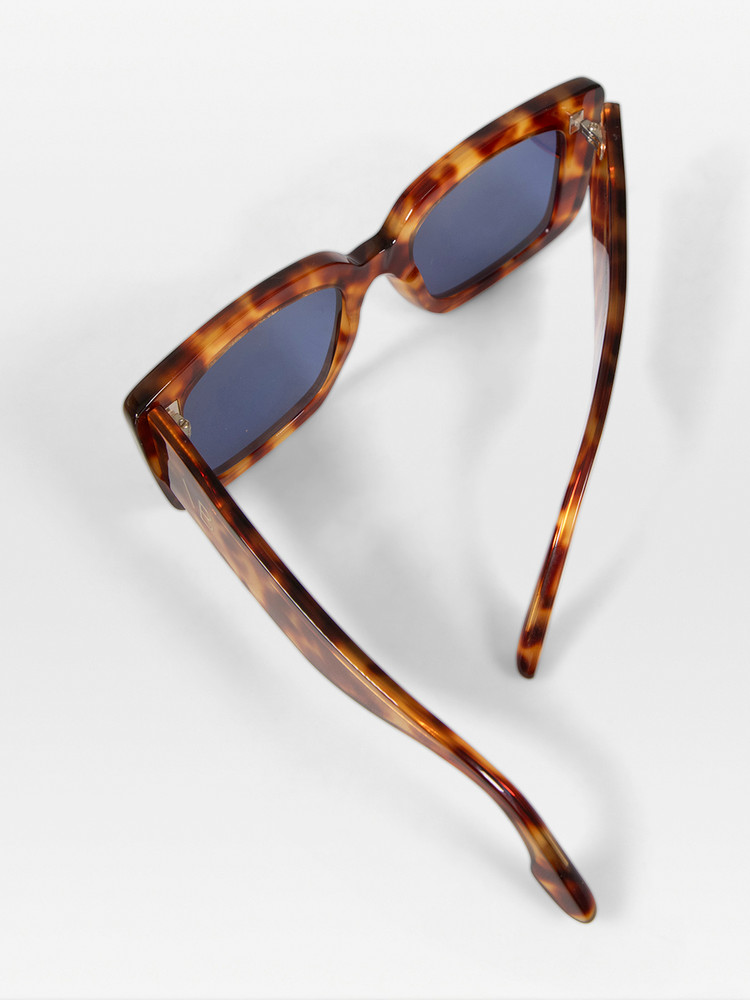 Victoria Beckham Blonde Havana Rectangle Sunglasses