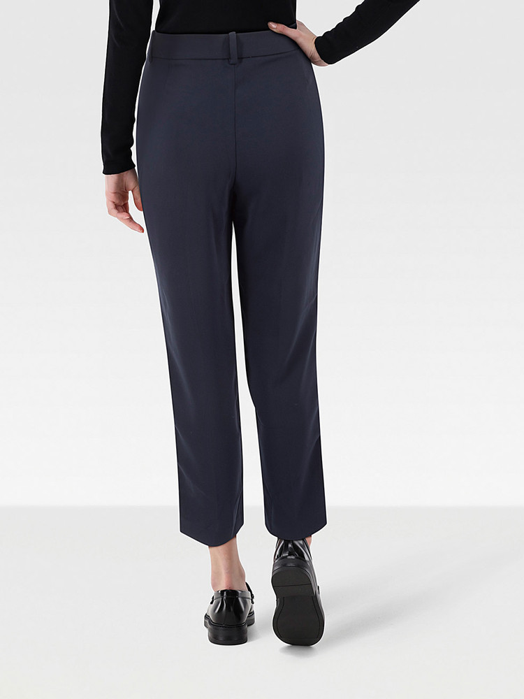 J.Crew Navy Embroidered Panel Straight Trousers