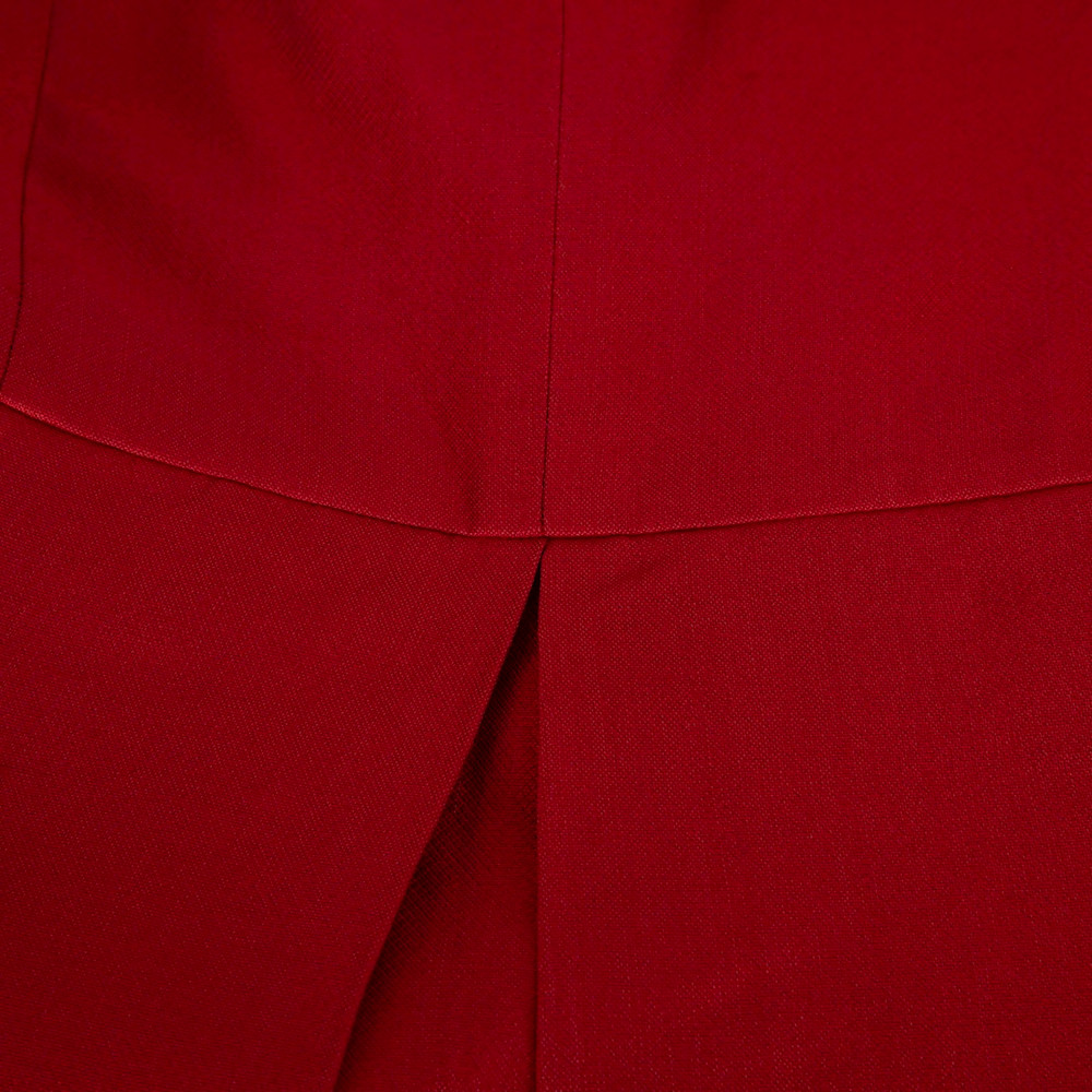 Jil Sander Red Silk Knee Length Dress
