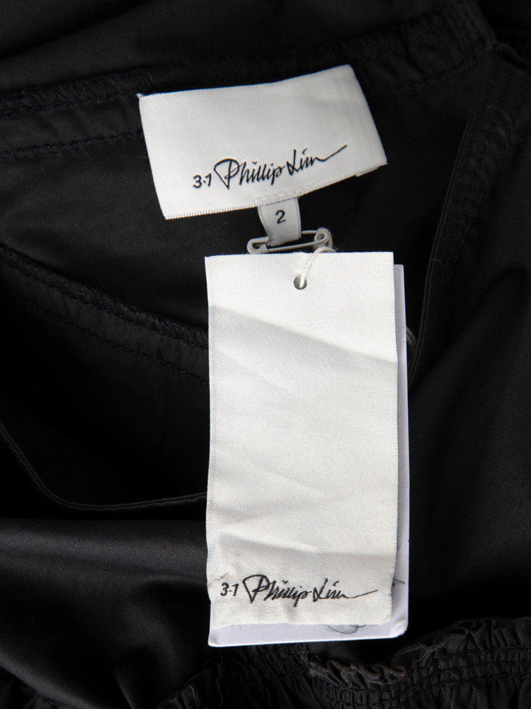 3.1 Phillip Lim Black Flared Layered Dress