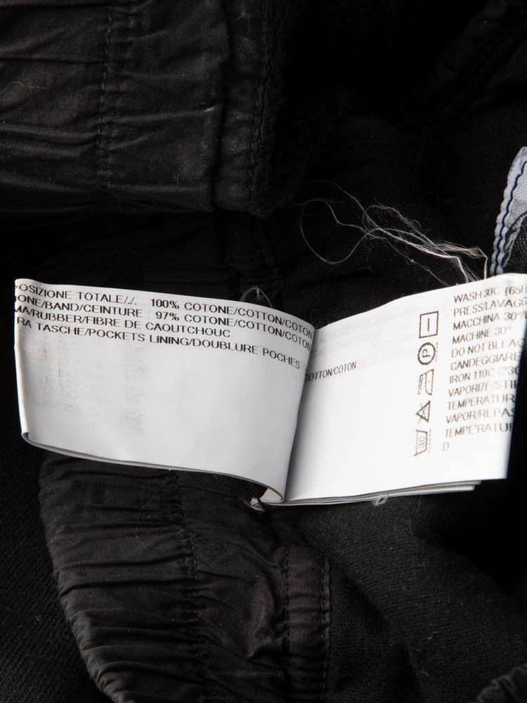 Rick Owens Black Drop Crotch Cropped Joggers
