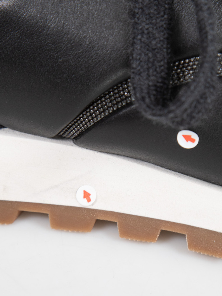 Brunello Cucinelli Black Monili-Chain Trainers