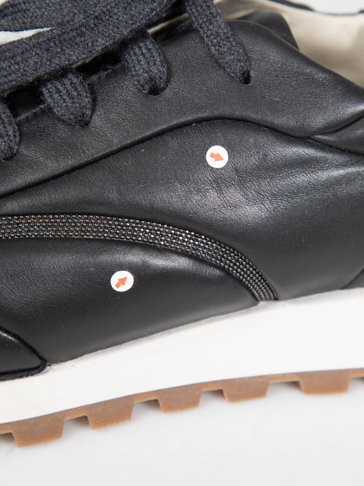 Brunello Cucinelli Black Monili-Chain Trainers
