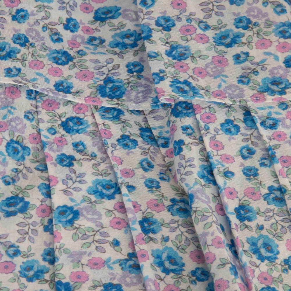 LoveShackFancy Floral Pattern Tiered Mini Skirt