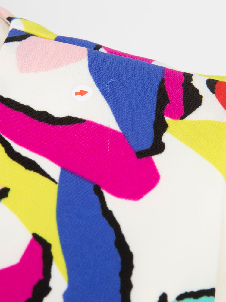 Moschino Abstract Rose Print Dress
