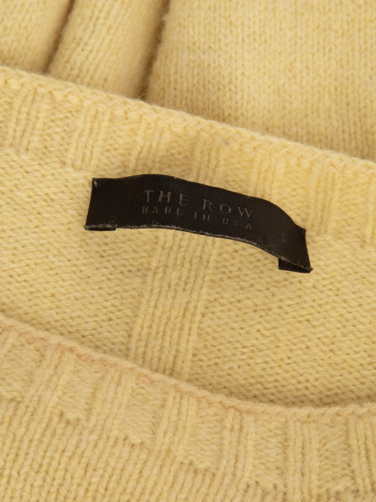 The Row Yellow Knit Long Sleeves Sweater