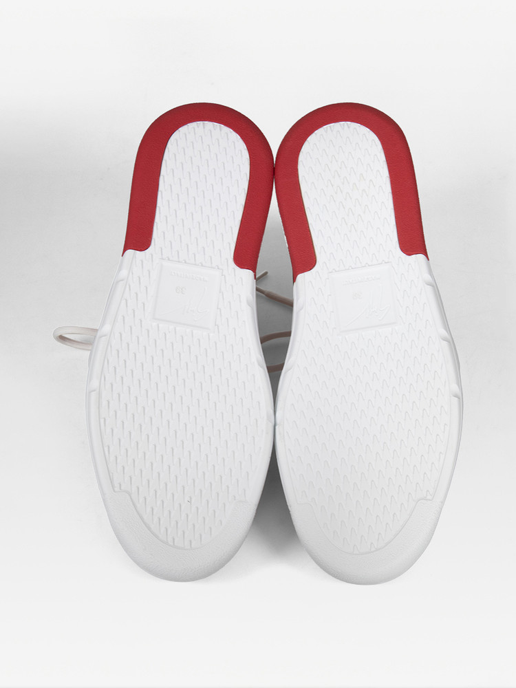 Giuseppe Zanotti Red & White Leather Talon Trainers