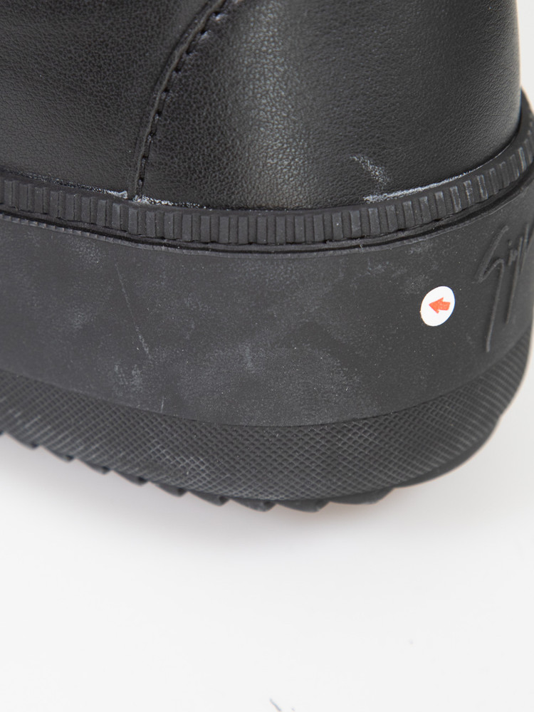 Giuseppe Zanotti Black Leather Zip Gail Trainers