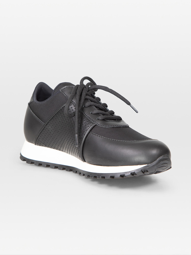 Giuseppe Zanotti Black Leather Jimi Running Trainers