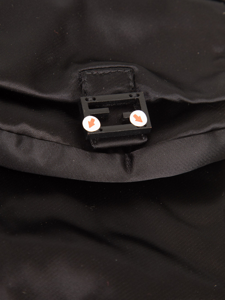Fendi Black Nylon Logo Leg Gaiters