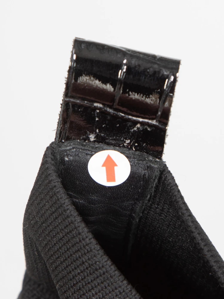 Loeffler Randall Black Croc Embossed Patent Boots