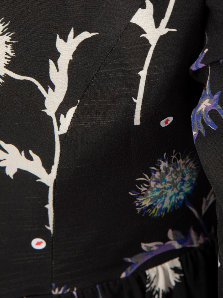 Kenzo Dandelion Print Silk Dress