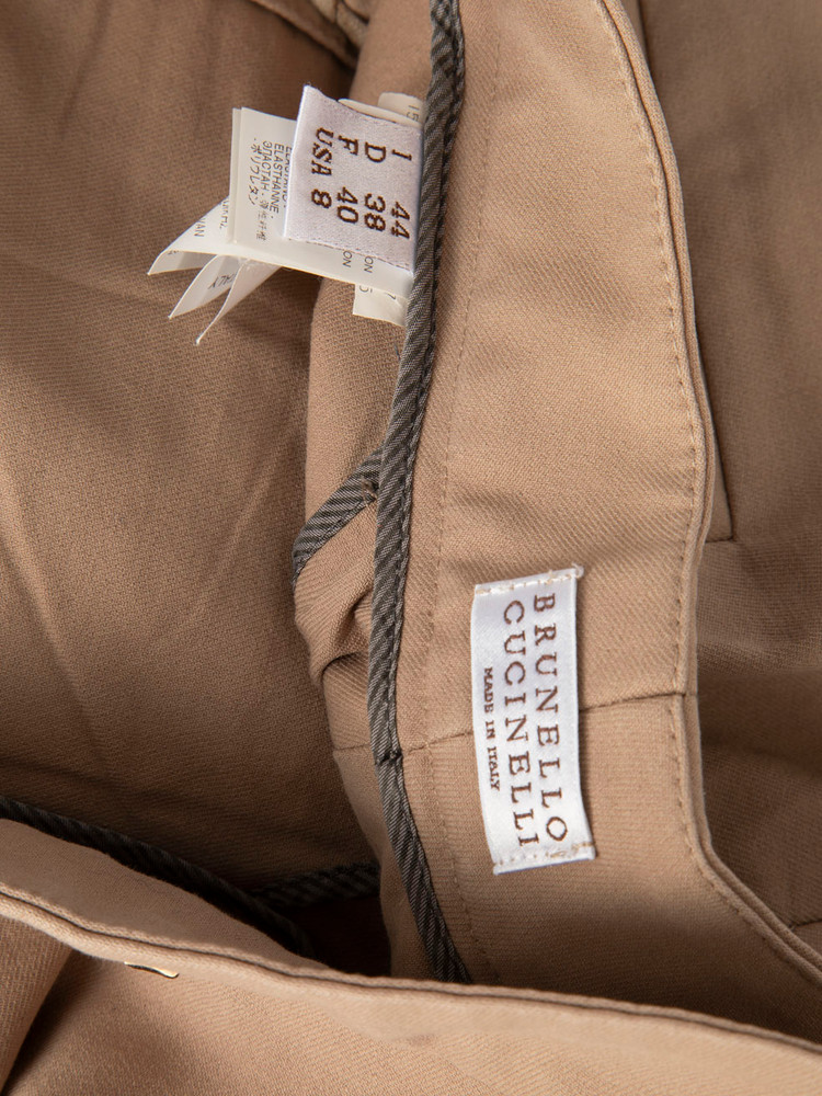 Brunello Cucinelli Beige Slim Fit Trousers