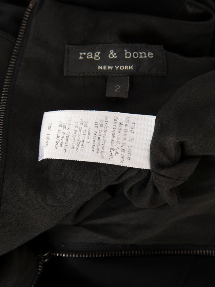 Rag & Bone Black Round Neck Knee Length Dress