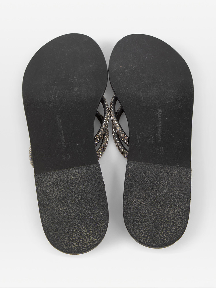 Ancient Greek Sandals Black Polytimi Sandals