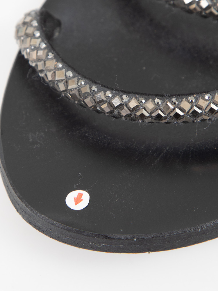 Ancient Greek Sandals Black Polytimi Sandals