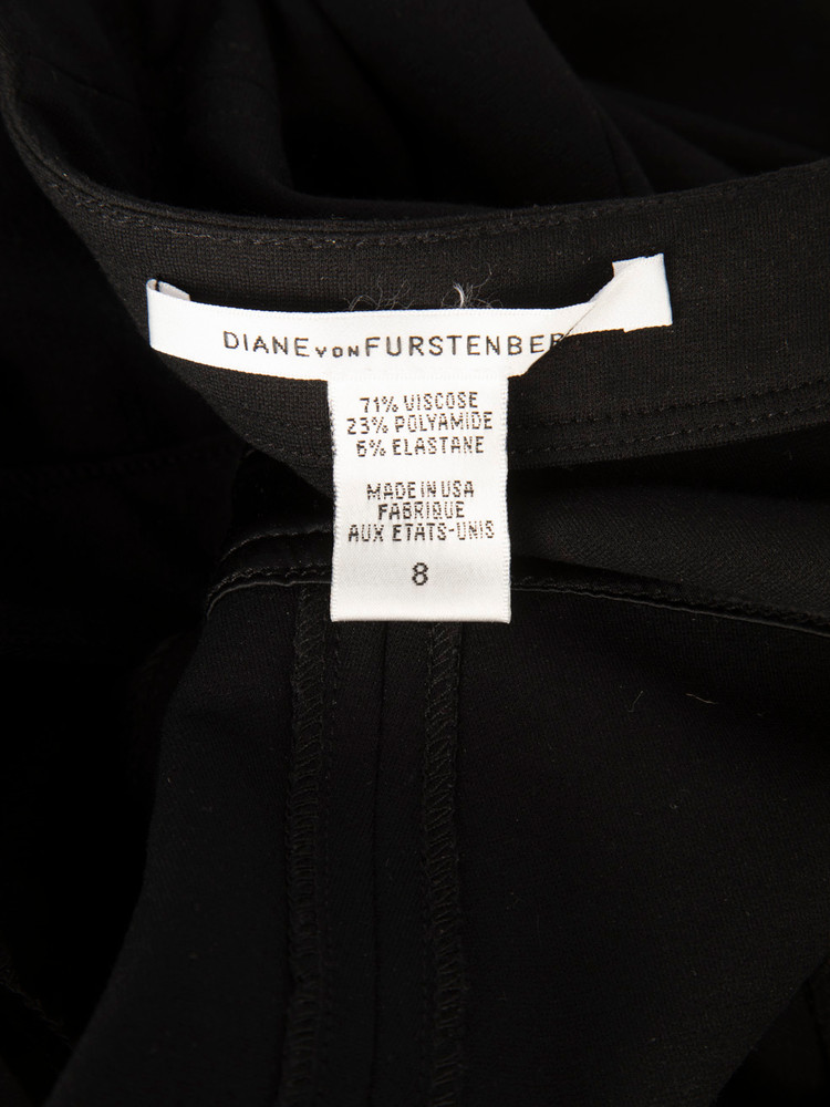 Diane Von Furstenberg Black Square Neck Dress