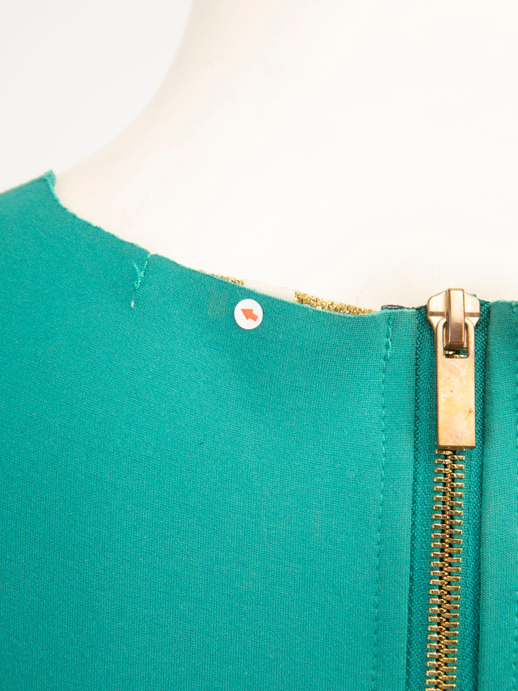 Maje Turquoise Pleated Mini Dress
