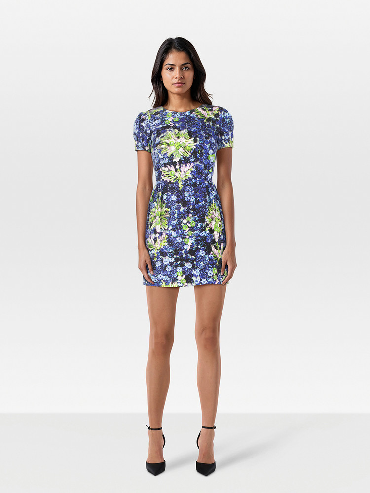 Mary Katrantzou Floral Crystal Print Mini Dress