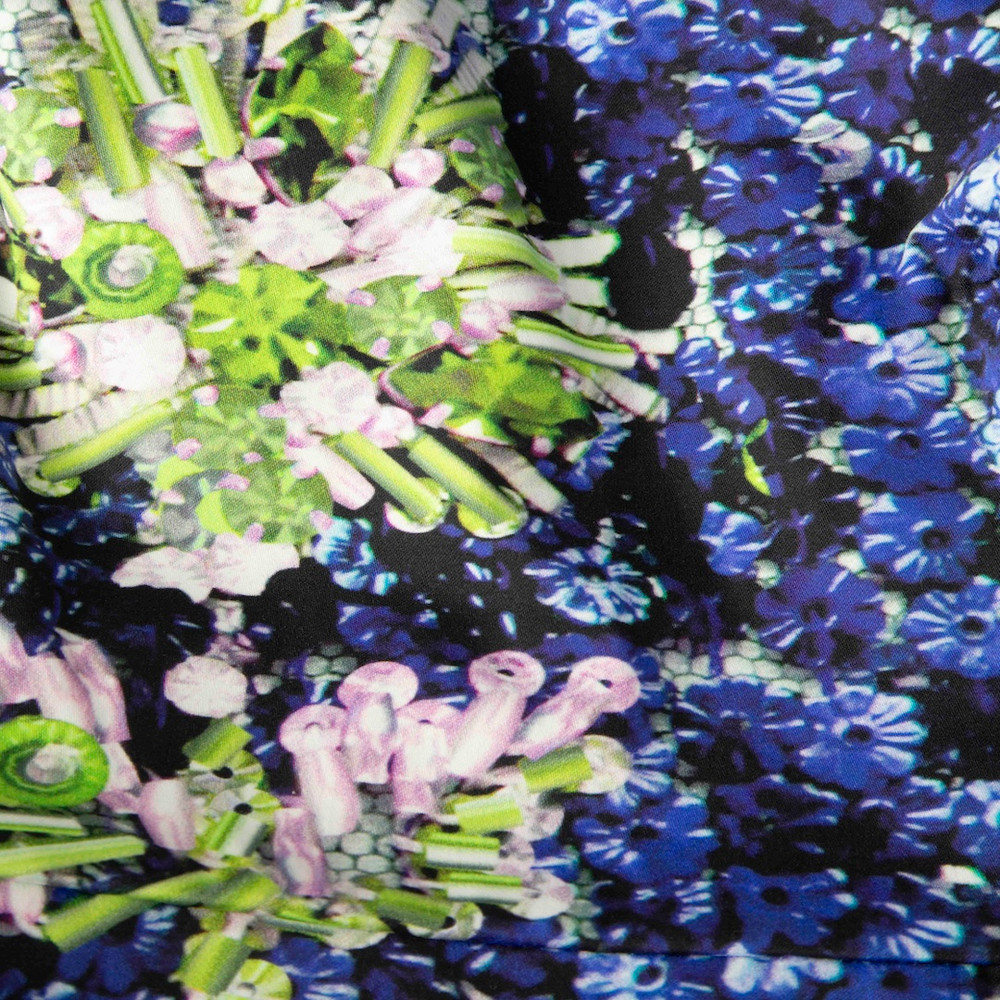 Mary Katrantzou Floral Crystal Print Mini Dress