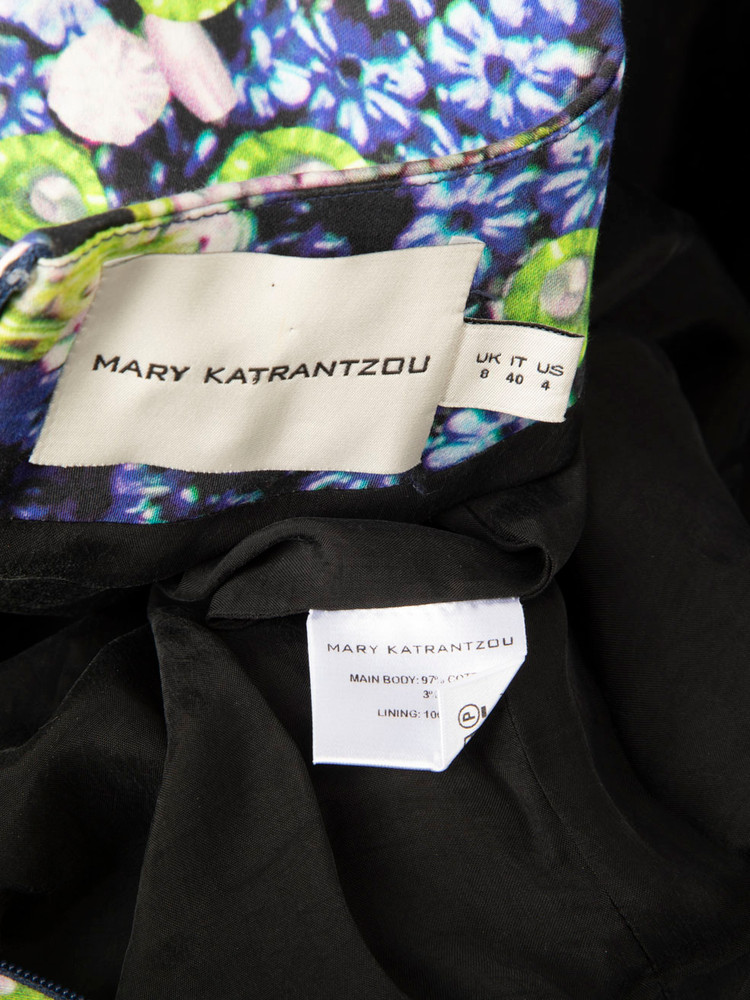 Mary Katrantzou Floral Crystal Print Mini Dress