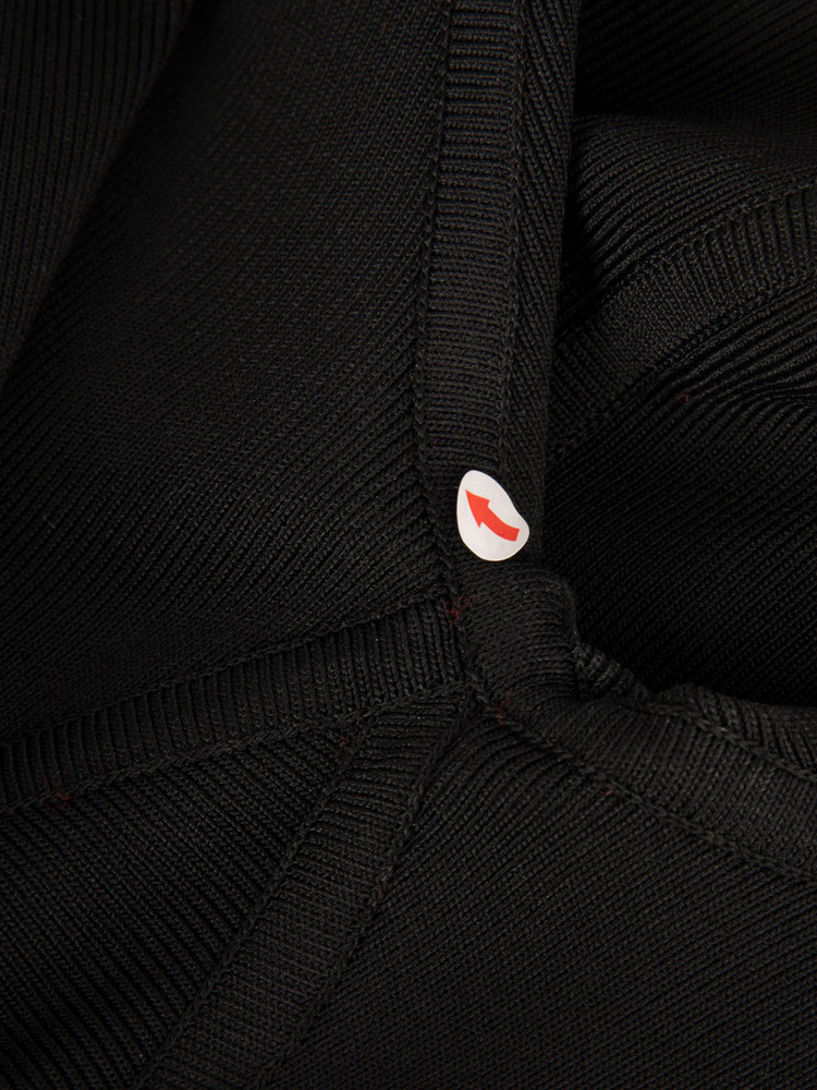 Herve Leger Black Bodycon Long Sleeve Dress