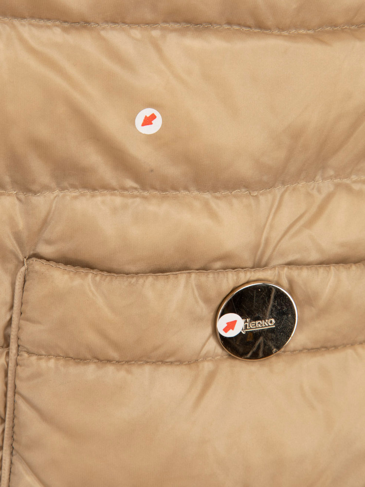 Herno Beige Sleeveless Quilted Vest