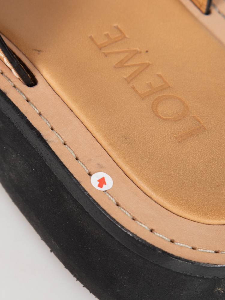 Loewe Brown Leather Knot Detail Sandals