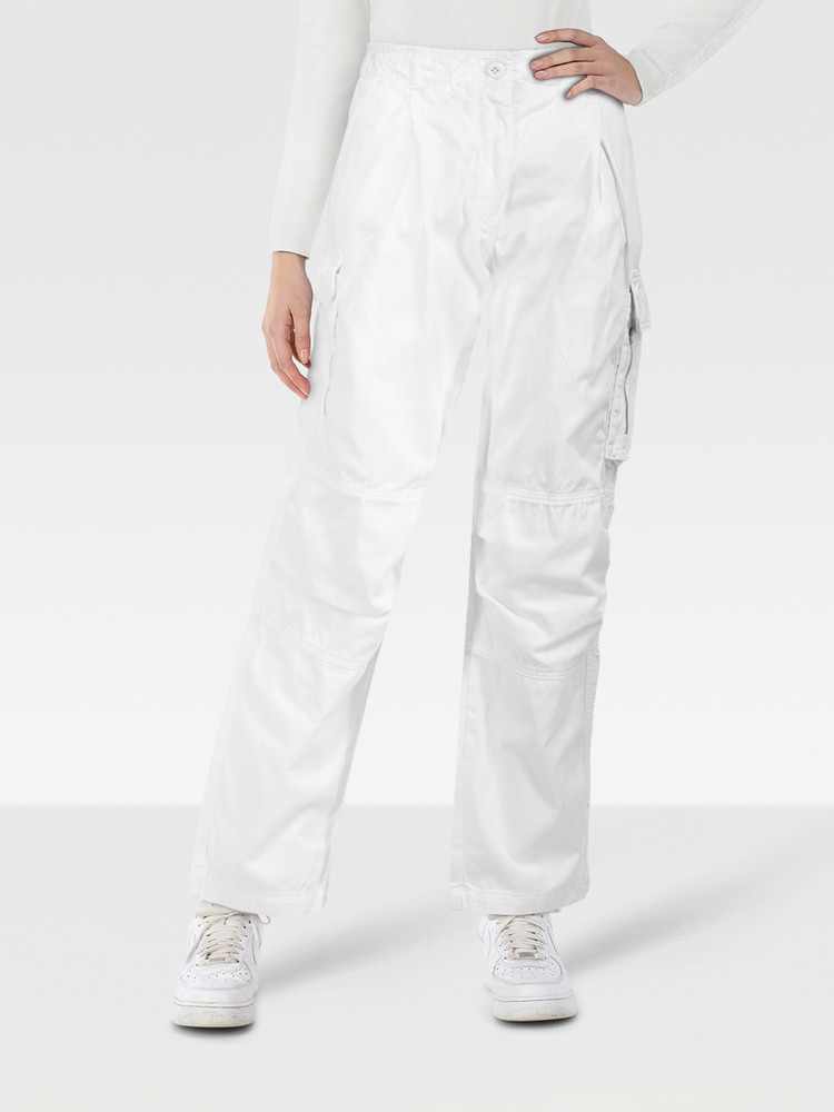 ME+EM White Wide Leg Cargo Jeans
