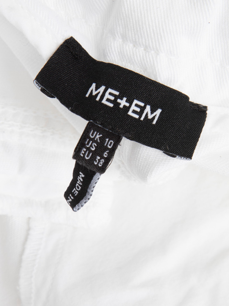 ME+EM White Wide Leg Cargo Jeans