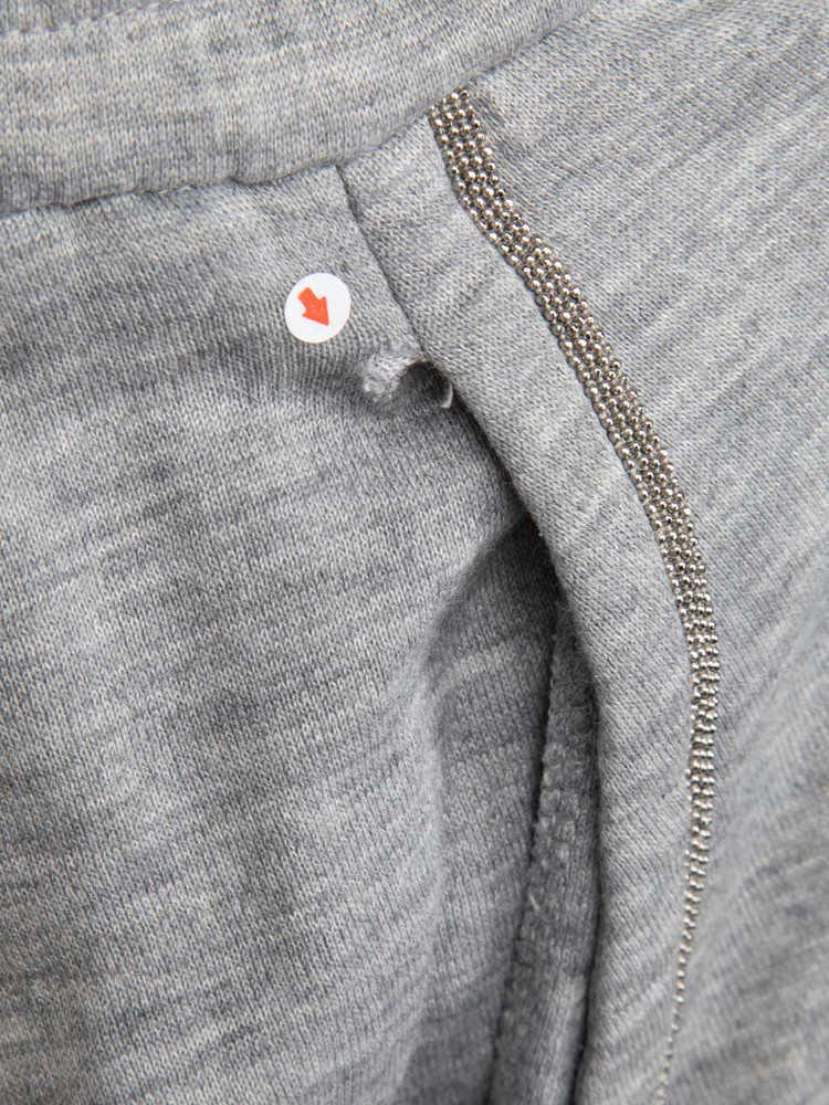 Brunello Cucinelli Grey Jersey Bead Trim Joggers