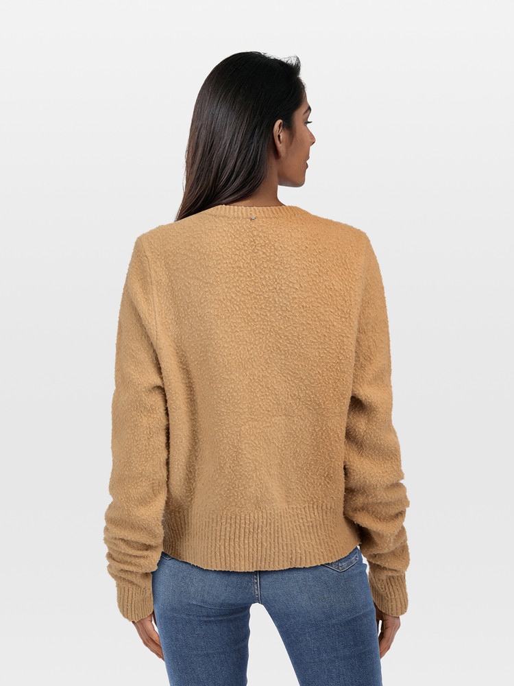 Sportmax Beige Wool Distressed Jumper