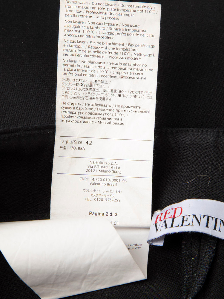 Valentino Garavani Red Valentino Black Tapered Trousers