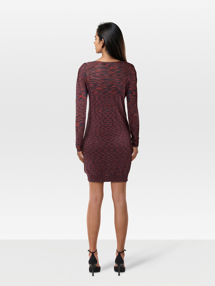 Maje Mini Knit Long Sleeve Dress
