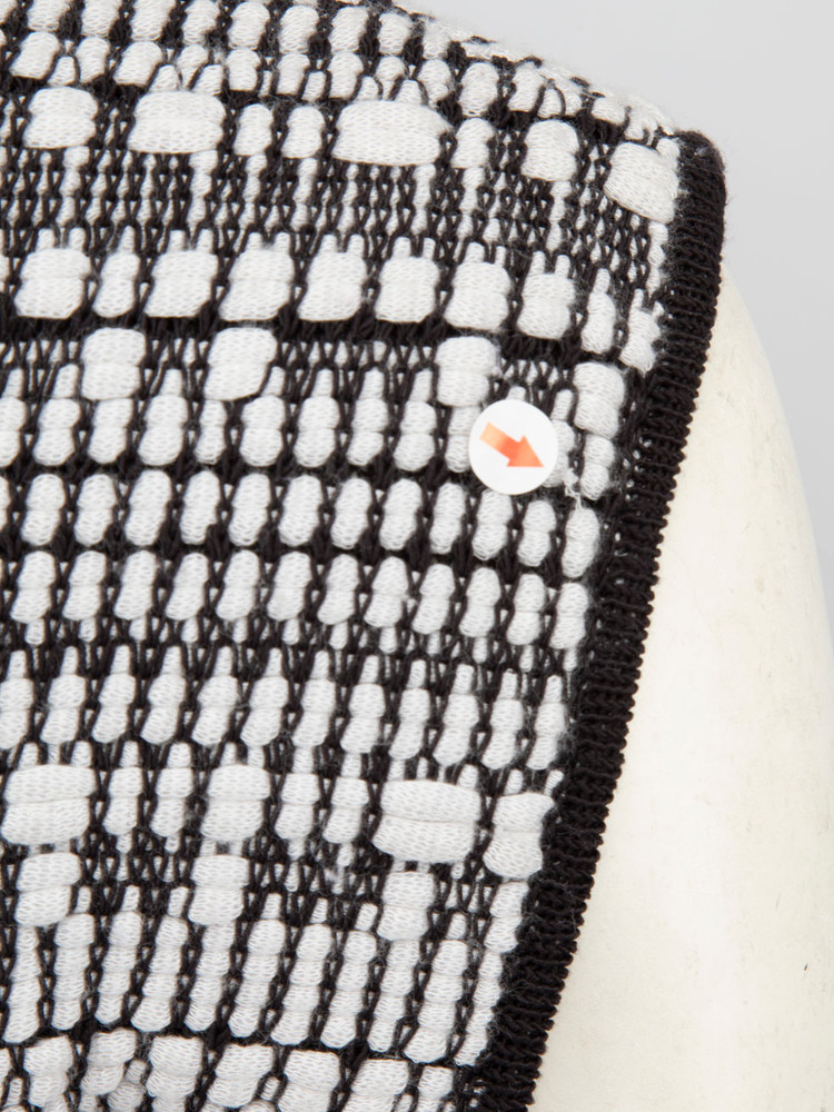 Helmut Lang Black & White Woven Detail Dress