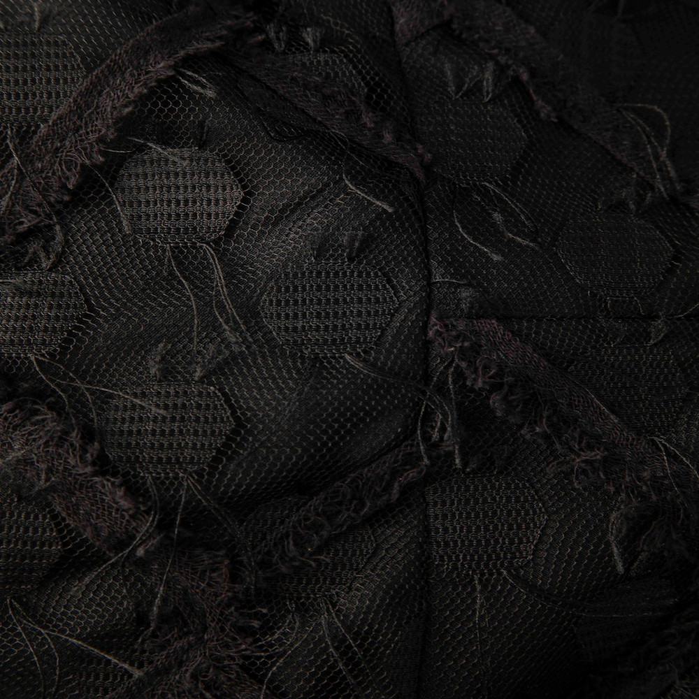 Milly Black Lace Flounce Sleeve Dress