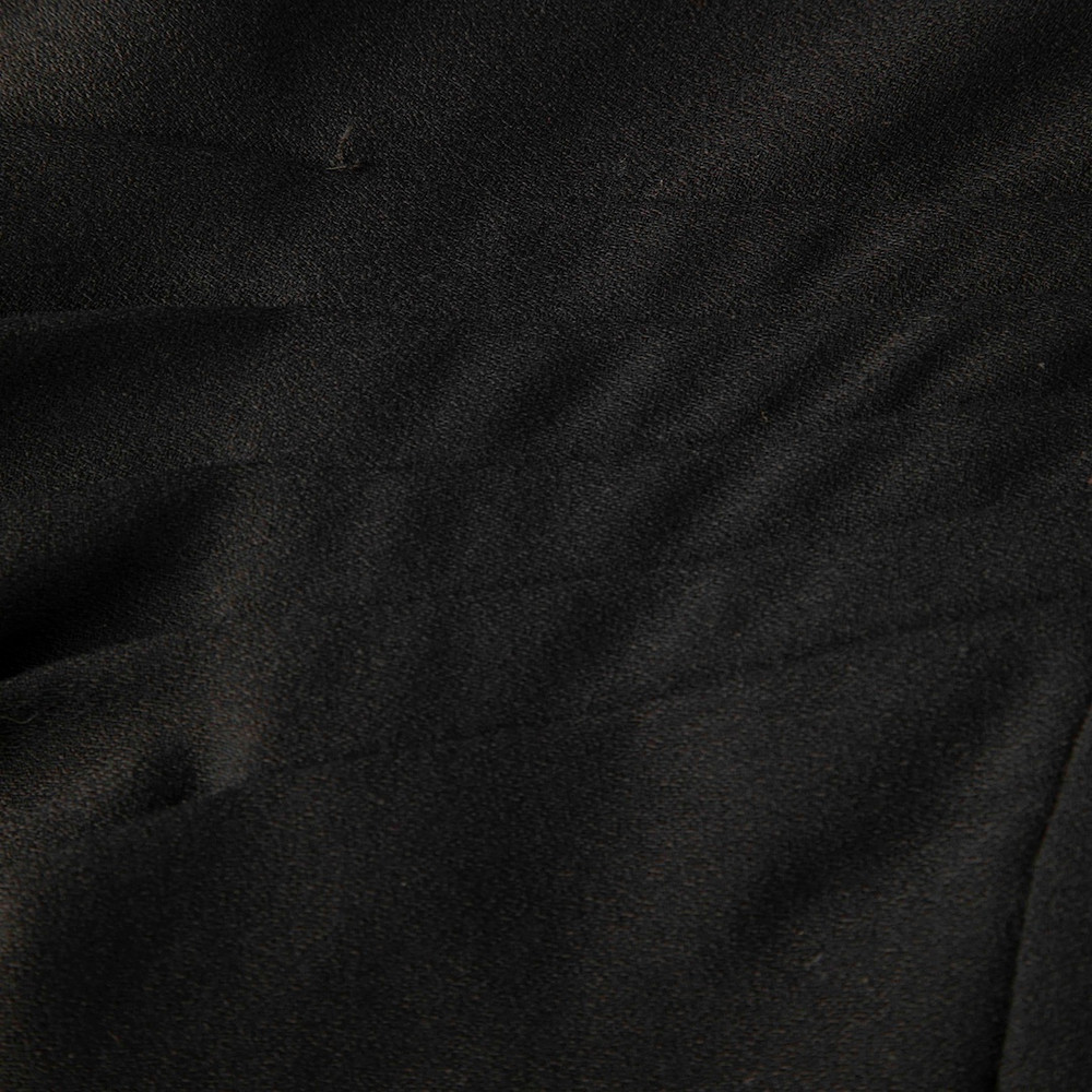L'Agence Black Ruched Detail Mid Sleeves Dress