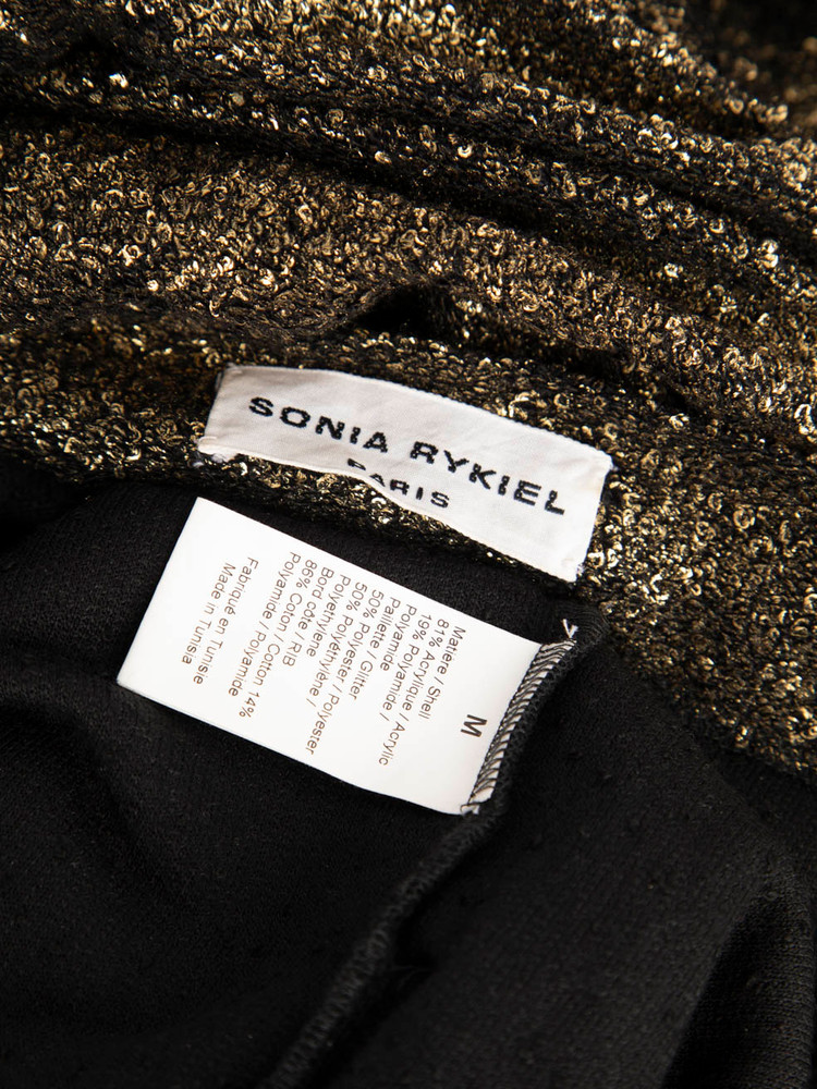 Sonia Rykiel Gold Metallic & Sequinned Dress