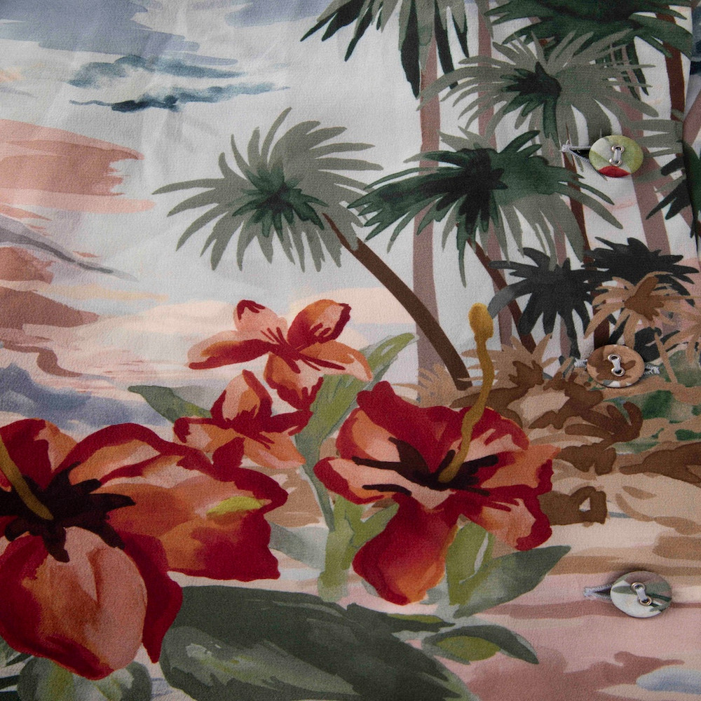 Valentino Garavani Floral Pattern Silk Short Sleeve Shirt