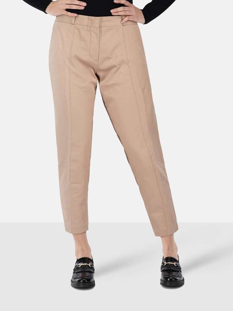 Loro Piana Beige Skinny Mid Rise Trousers