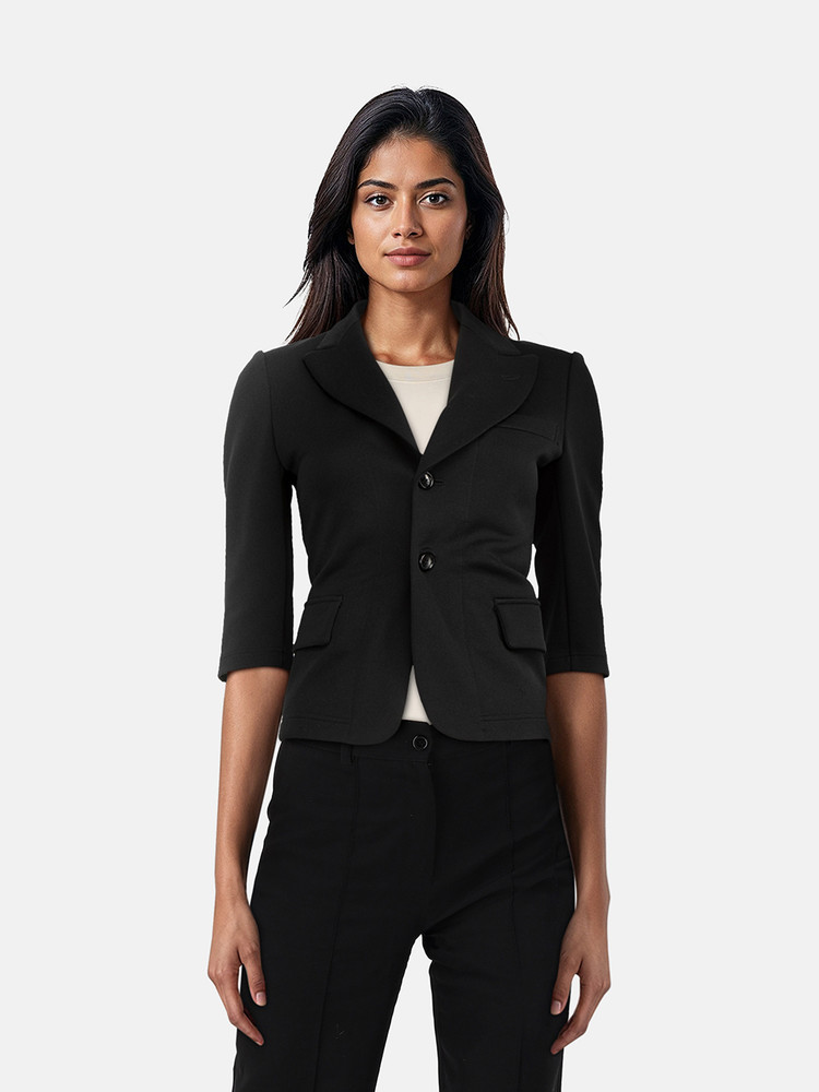 Comme Des Garcons Black Back Open Seam Blazer