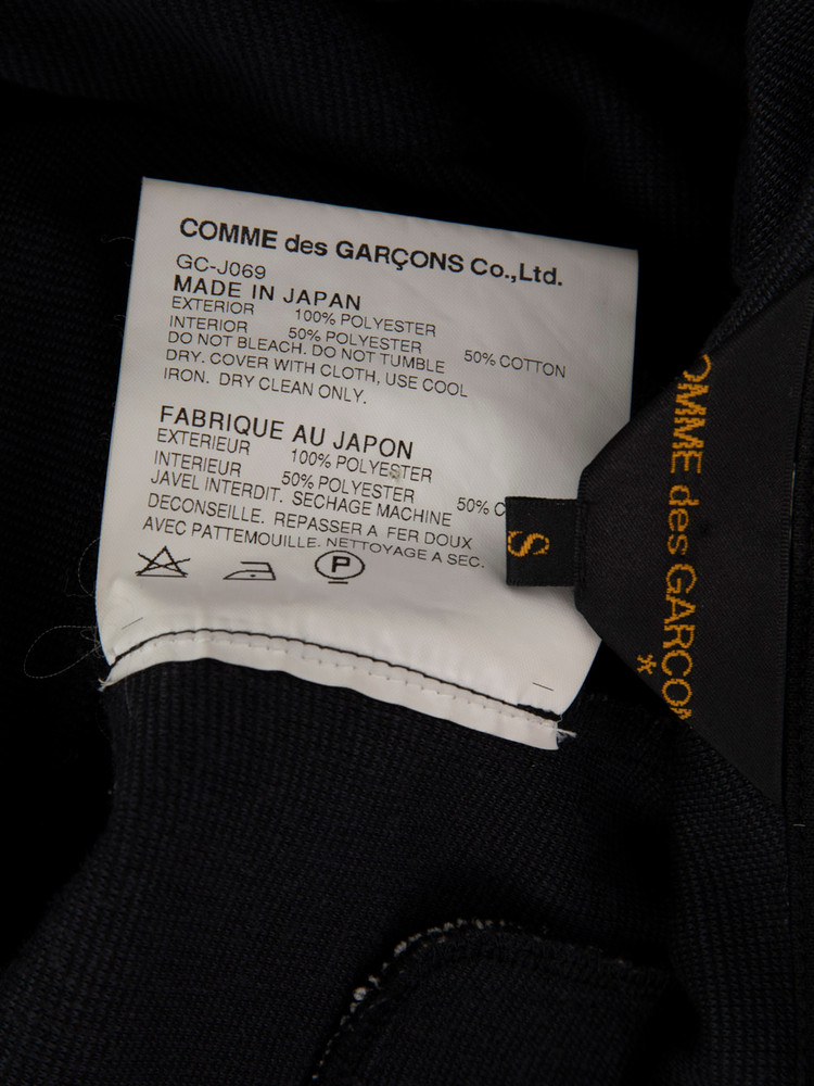 Comme Des Garcons Black Back Open Seam Blazer