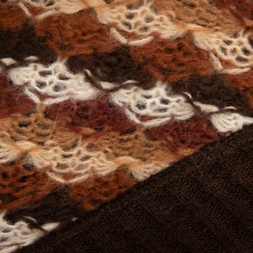 Missoni Brown Striped Knitted Poncho