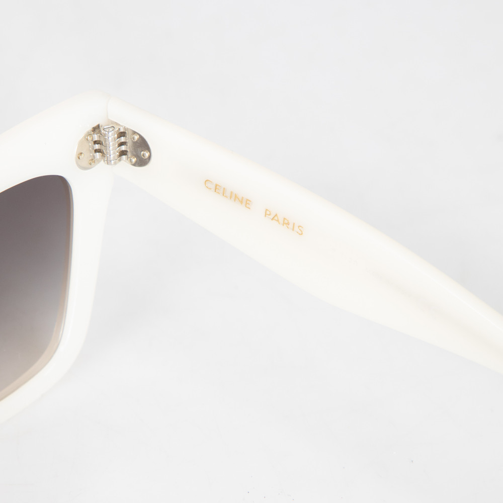 Céline White Oversized Gradient Sunglasses