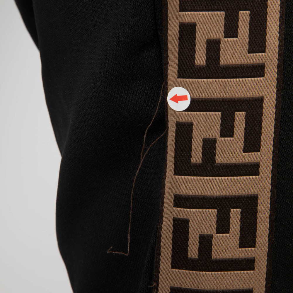 Fendi Black Fendirama Logo Detail Joggers