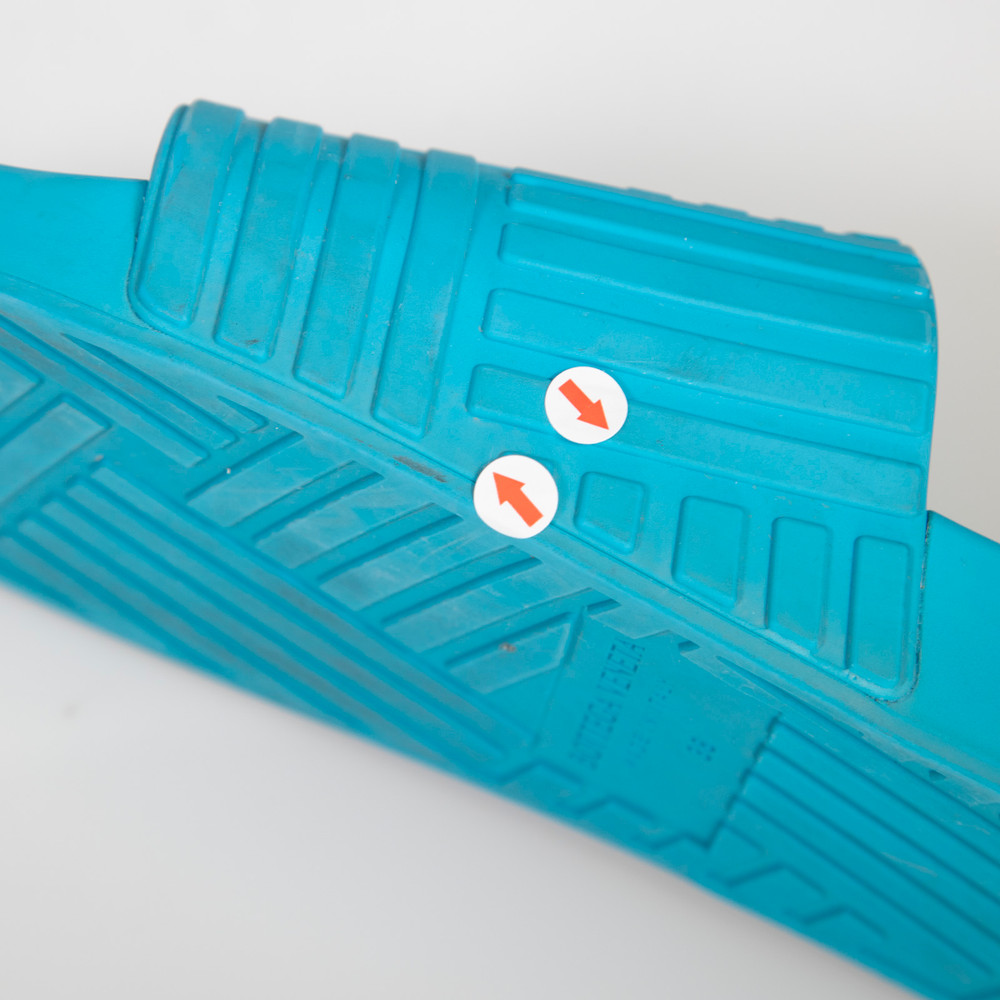 Bottega Veneta Blue Embossed Slides