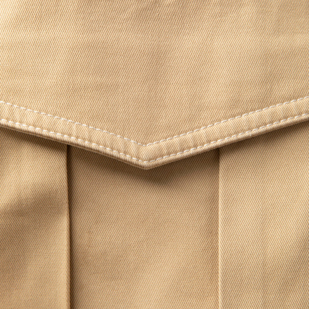 ANNA QUAN  Beige Belted Long Buttoned Coat
